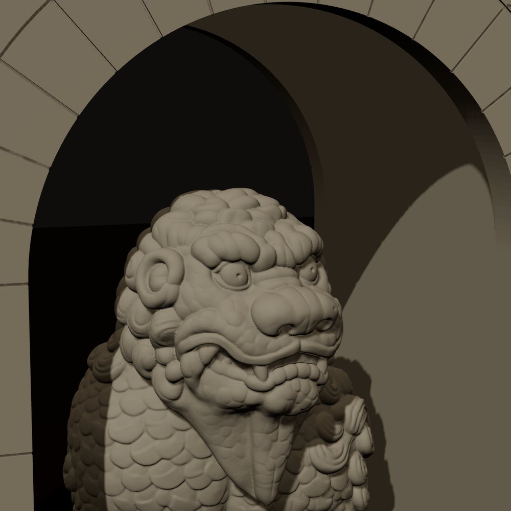 해치 얼굴 3D 렌더